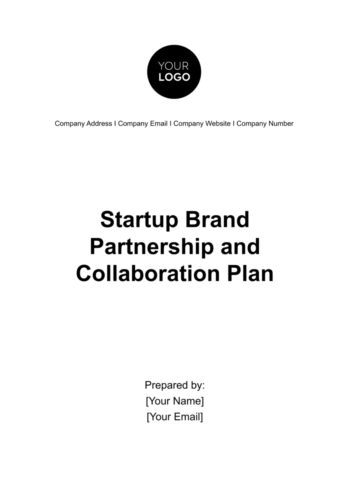 Startup Brand Partnership and Collaboration Plan Template - Edit Online & Download