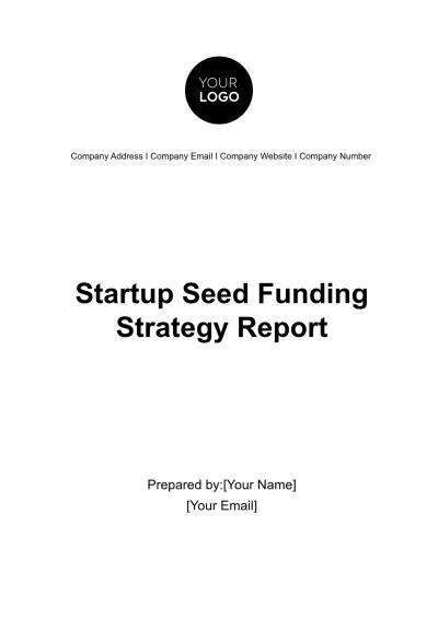 Free Startup Seed Funding Strategy Report Template to Edit Online