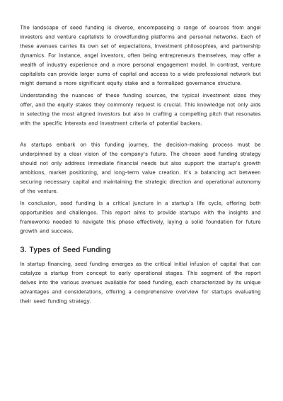 Free Startup Seed Funding Strategy Report Template to Edit Online
