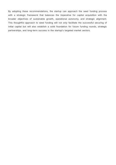 Free Startup Seed Funding Strategy Report Template to Edit Online
