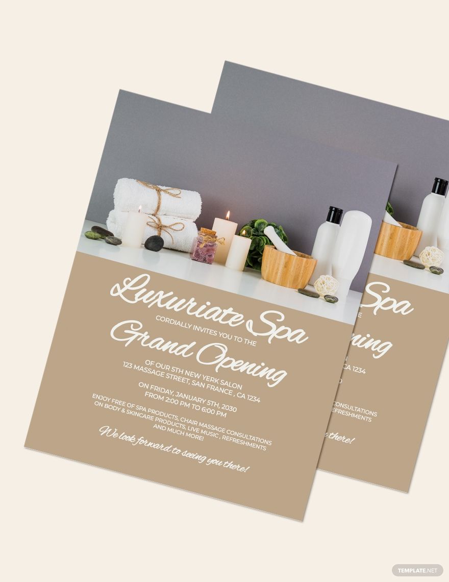 Spa Grand Opening Flyer Template