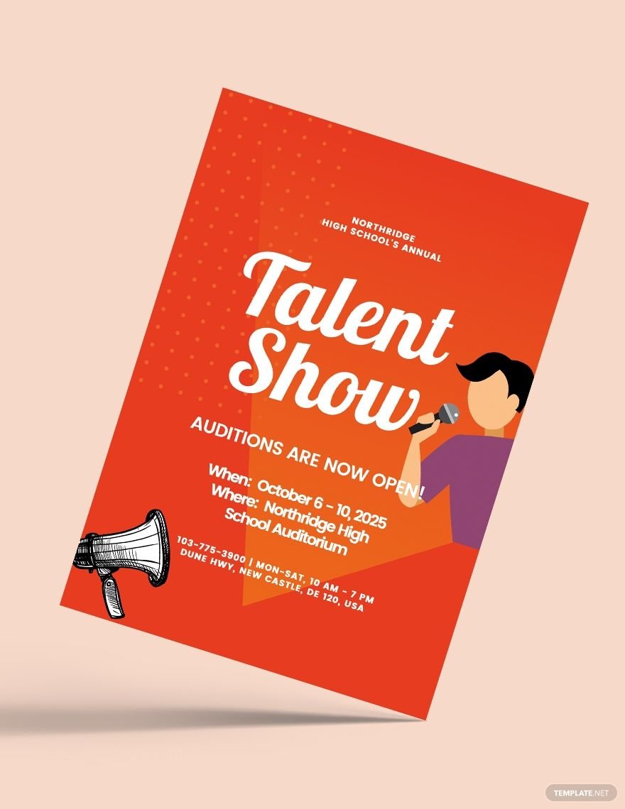 Talent Show Audition Flyer Template