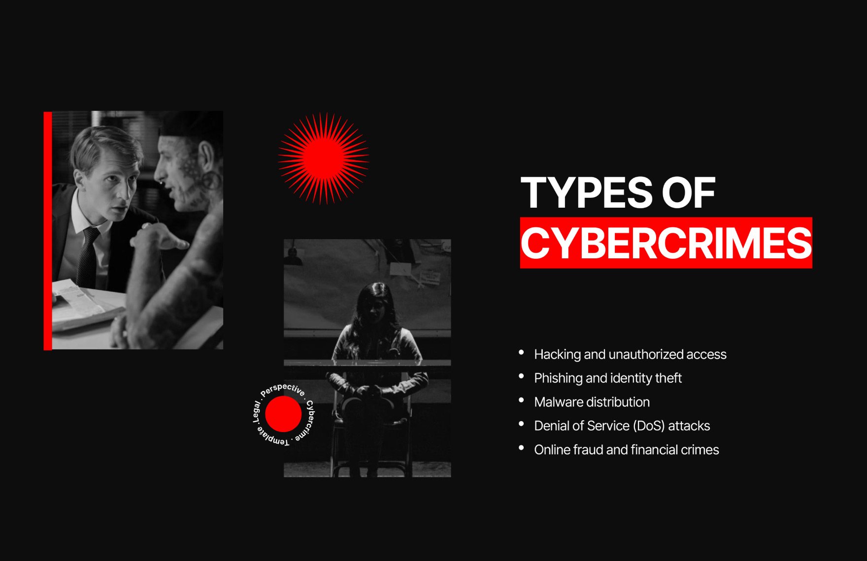 Legal Perspective of Cyber Crime PPT Template