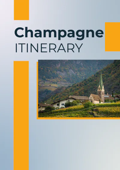 Free Champagne Itinerary Template to Edit Online