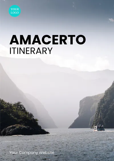 Free Amacerto Itinerary Template to Edit Online