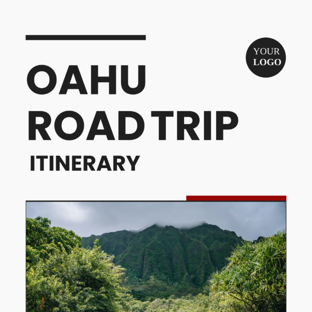 Oahu Road Trip Itinerary Template - Edit Online & Download