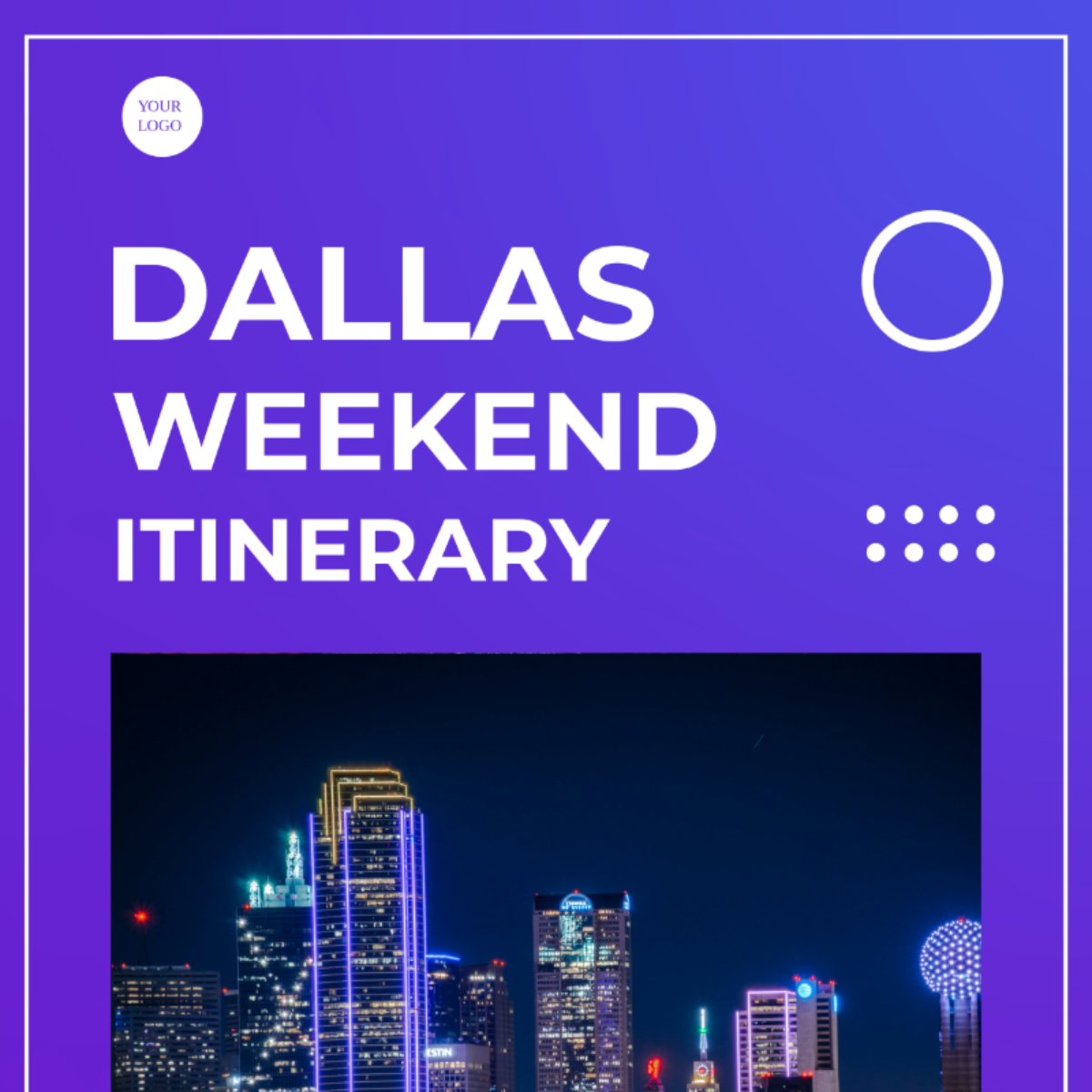 Dallas Weekend Itinerary Template - Edit Online & Download