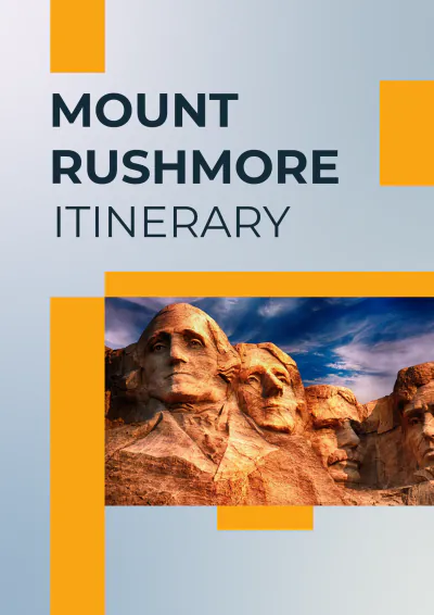 Free Mount Rushmore Itinerary Template to Edit Online