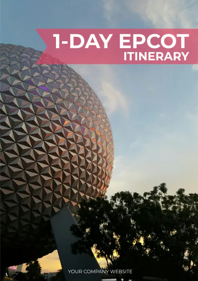 Free 1 Day Epcot Itinerary Template to Edit Online
