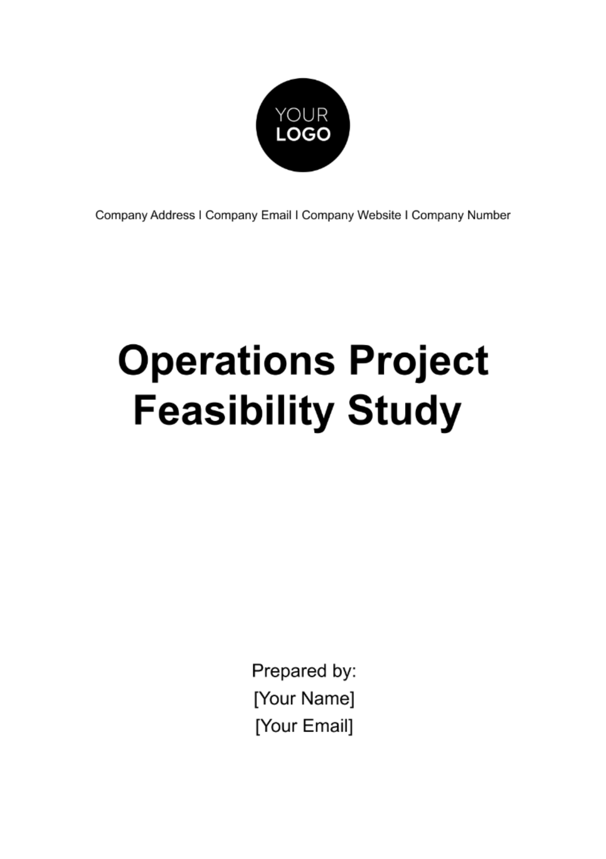 Free Operations Project Feasibility Study Template