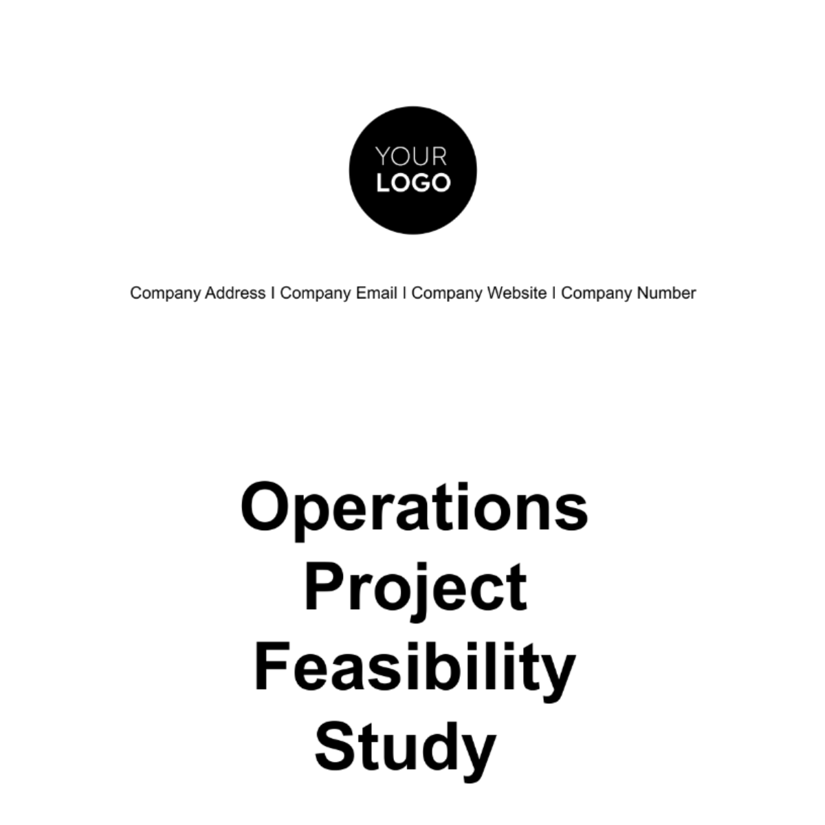 Operations Project Feasibility Study Template - Edit Online & Download