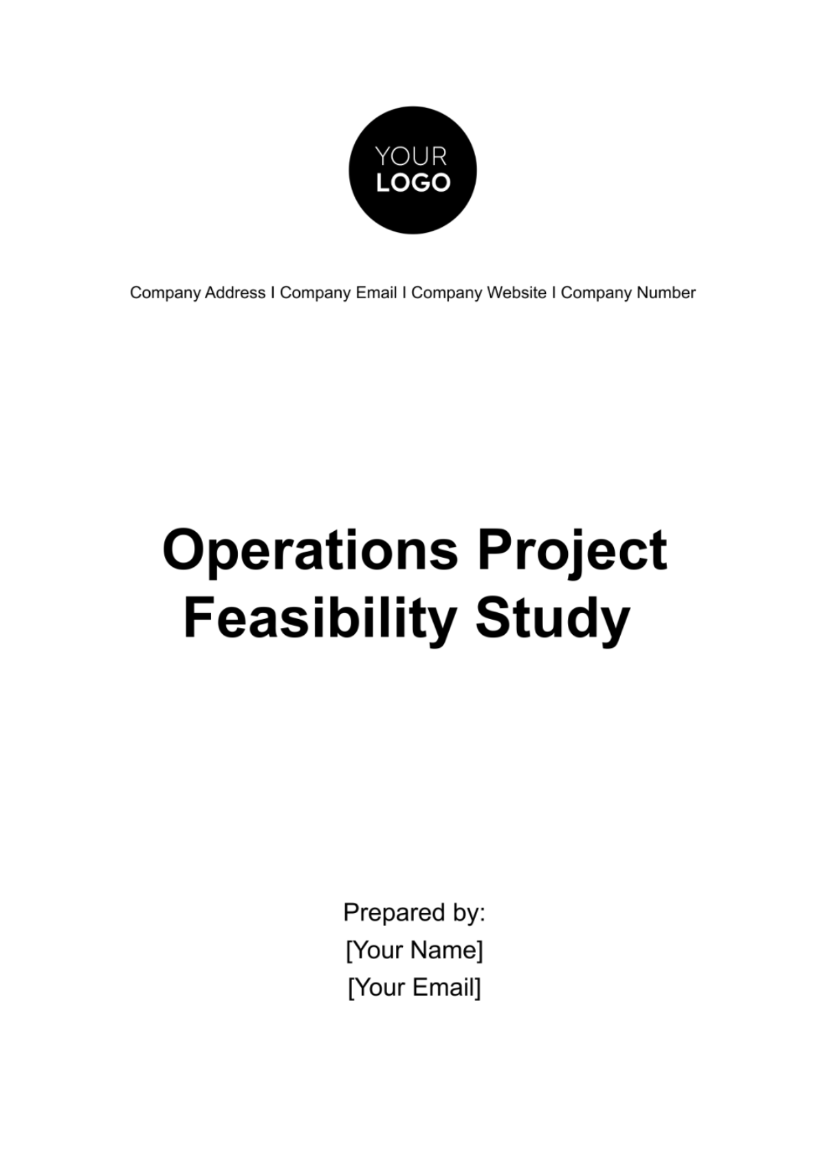 Operations Project Feasibility Study Template