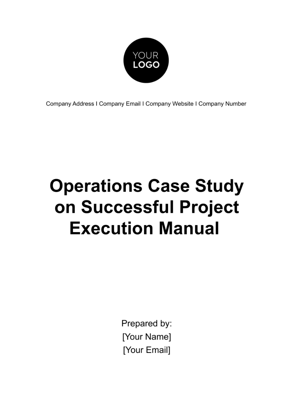 Operations Case Study on Successful Project Execution Manual Template - Edit Online & Download