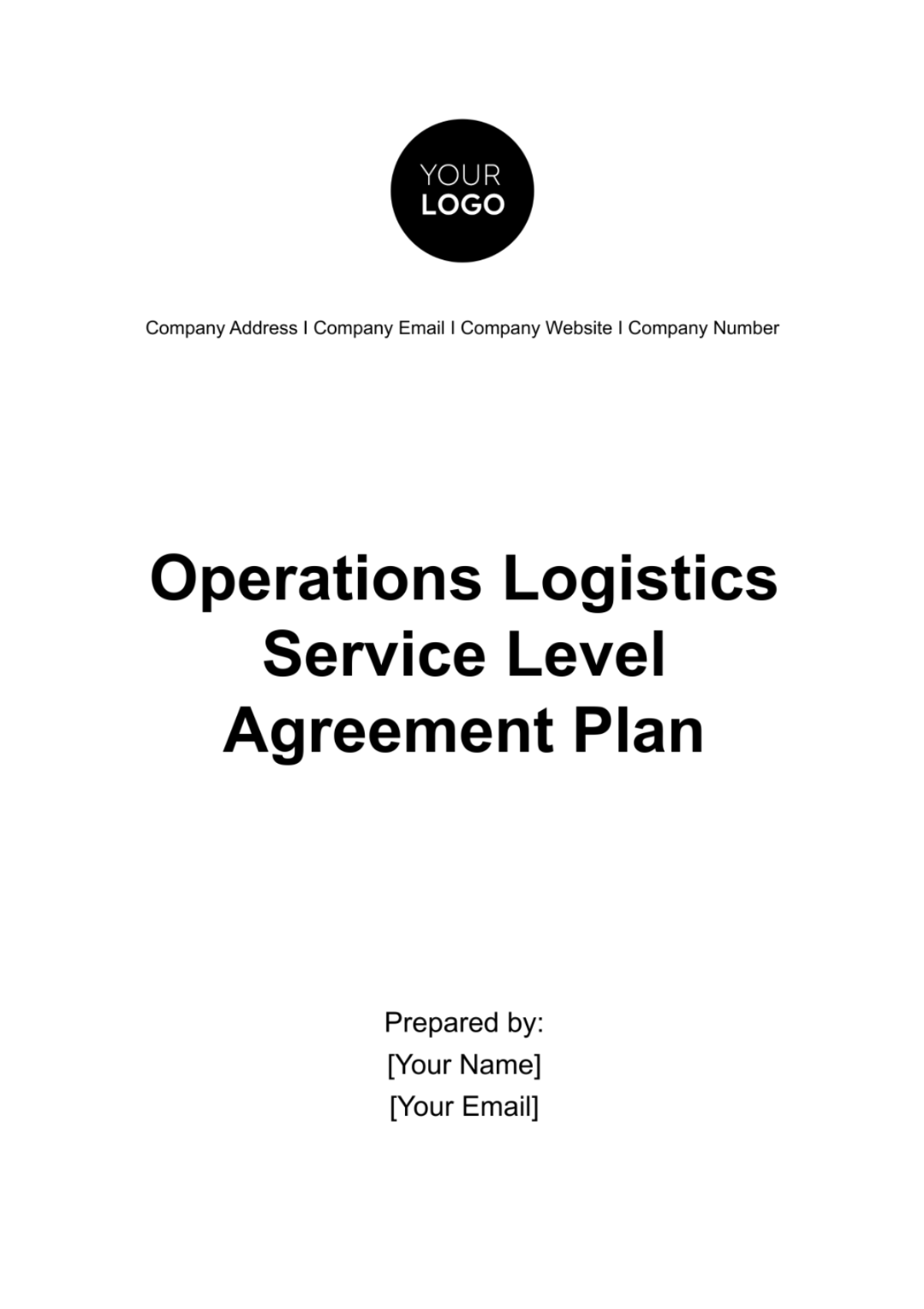 Operations Logistics Service Level Agreement Plan Template - Edit Online & Download