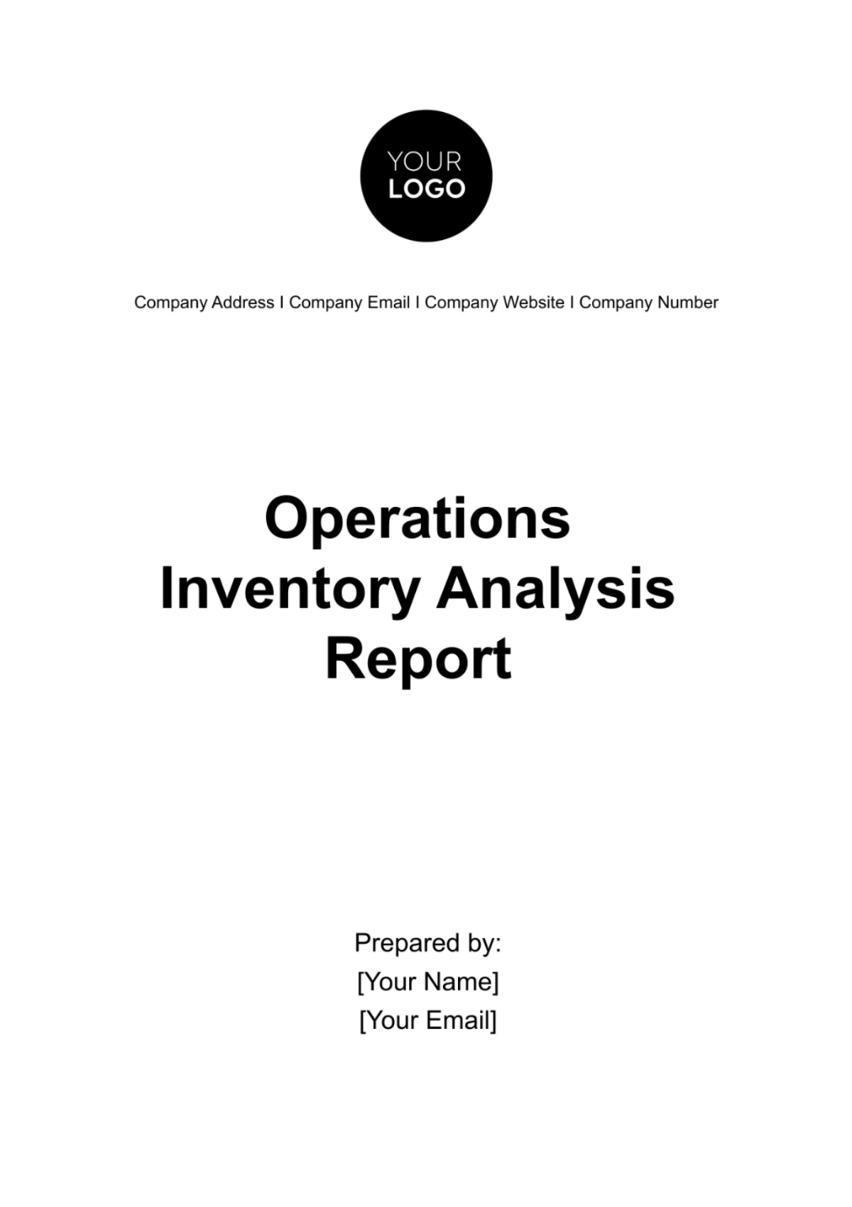 Operations Inventory Analysis Report Template