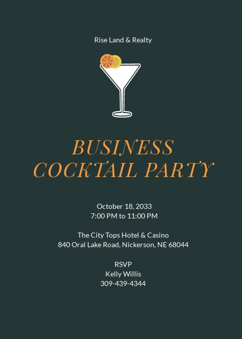 Free Cocktail Party Invitation Templates, 13+ Download in Word, PSD ...