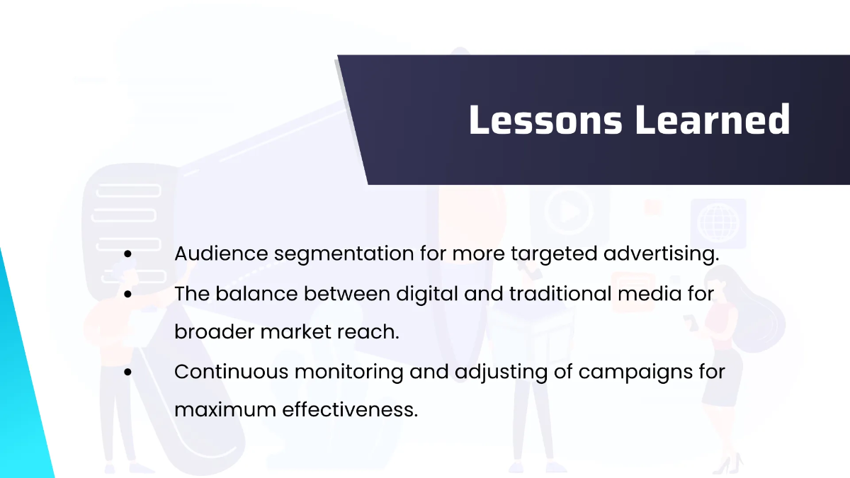 Free Advertising Quarterly Performance Review Presentation Template to Edit Online