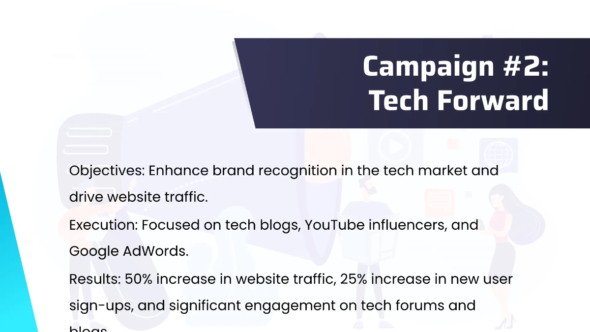 Free Advertising Quarterly Performance Review Presentation Template to Edit Online