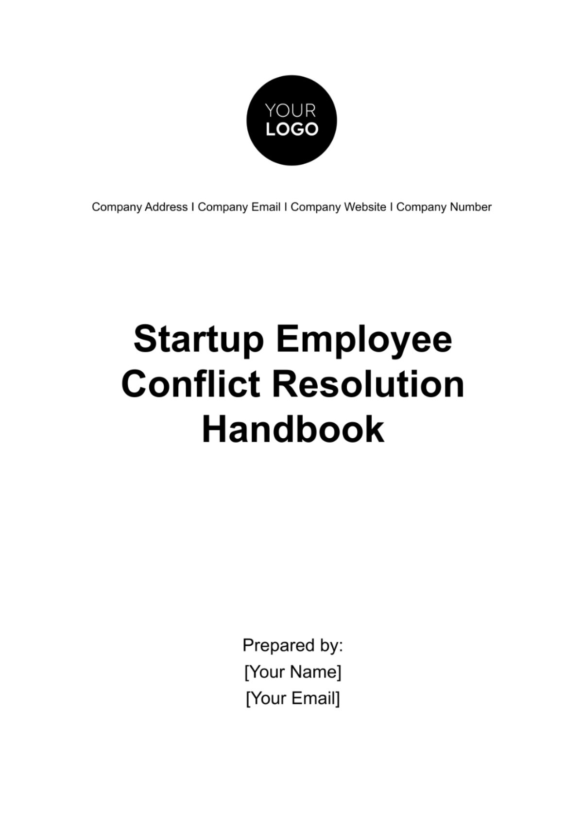 Startup Employee Conflict Resolution Handbook Template