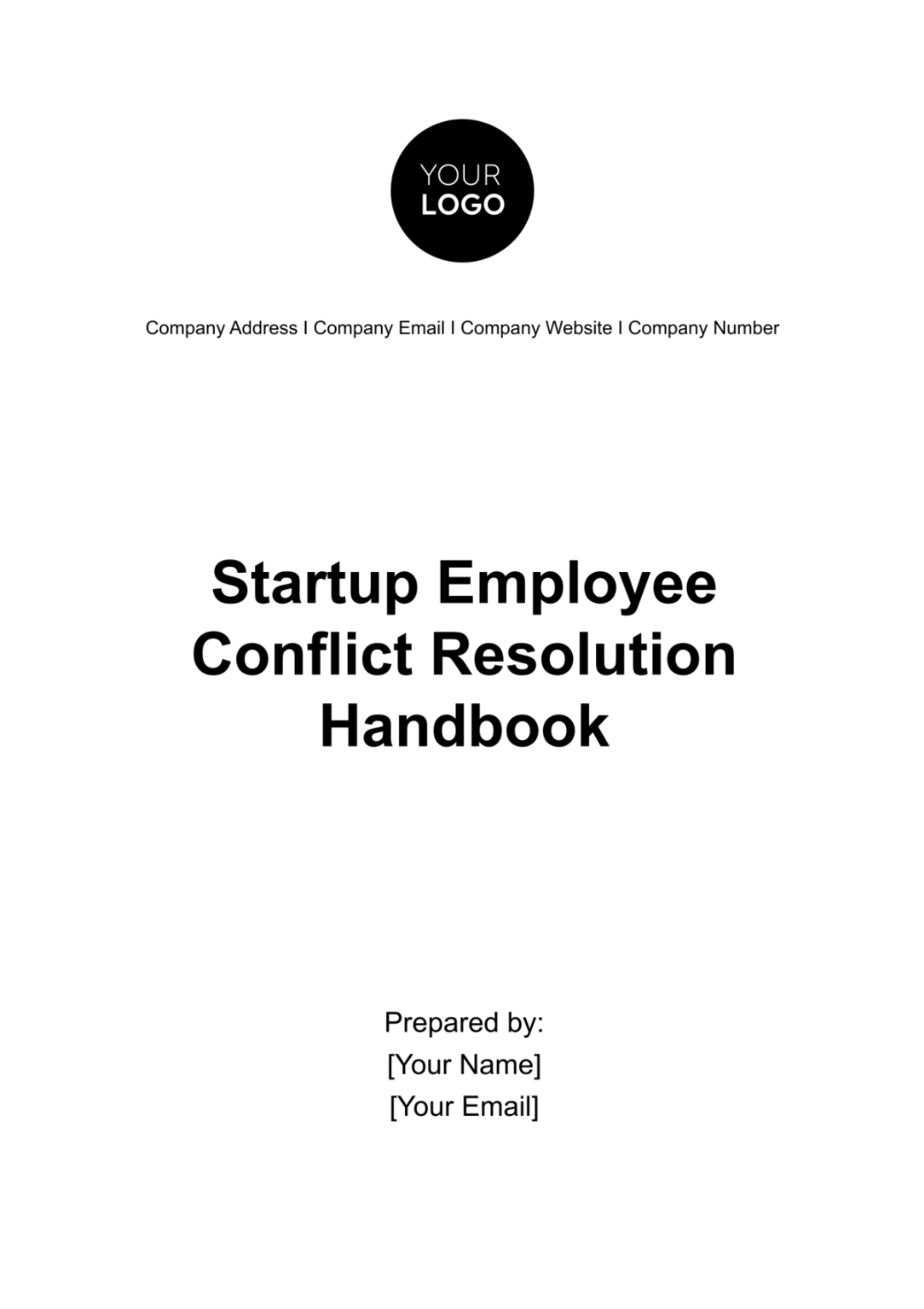 Startup Employee Conflict Resolution Handbook Template