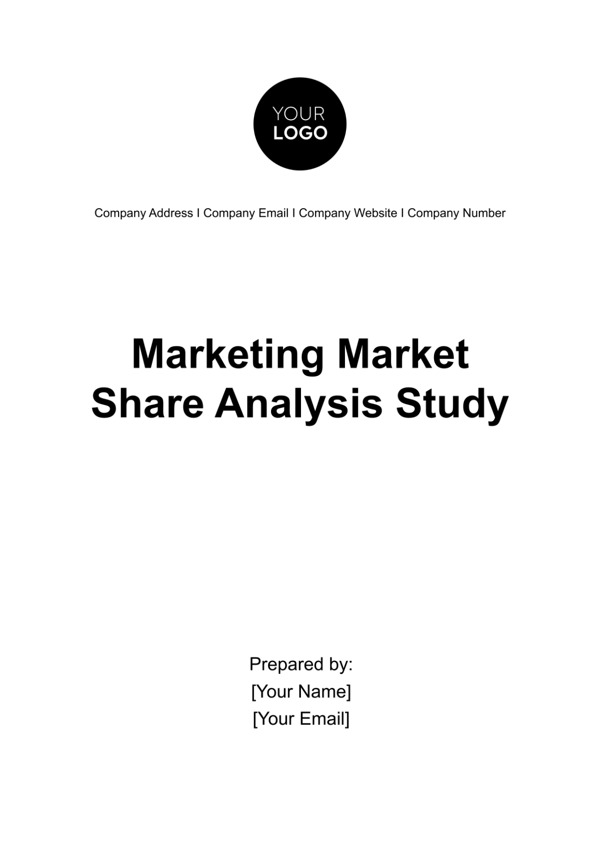 Marketing Market Share Analysis Study Template