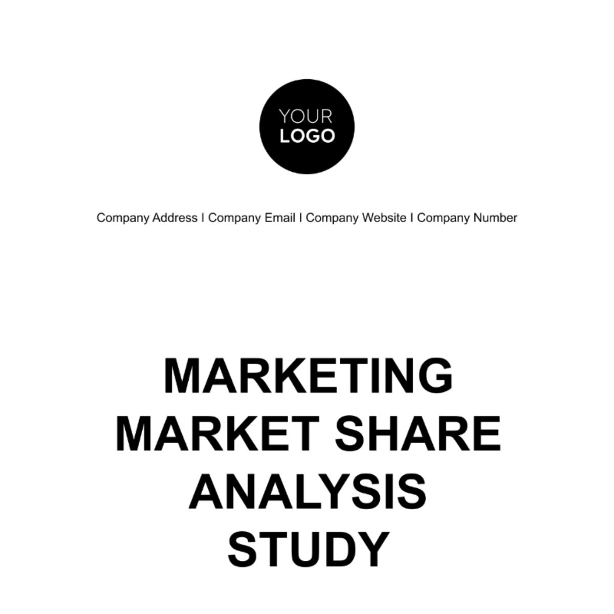 Marketing Market Share Analysis Study Template