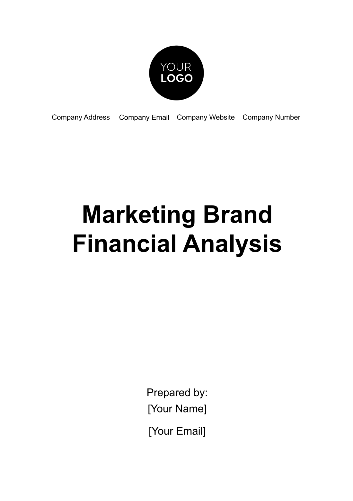 Marketing Brand Financial Analysis Template
