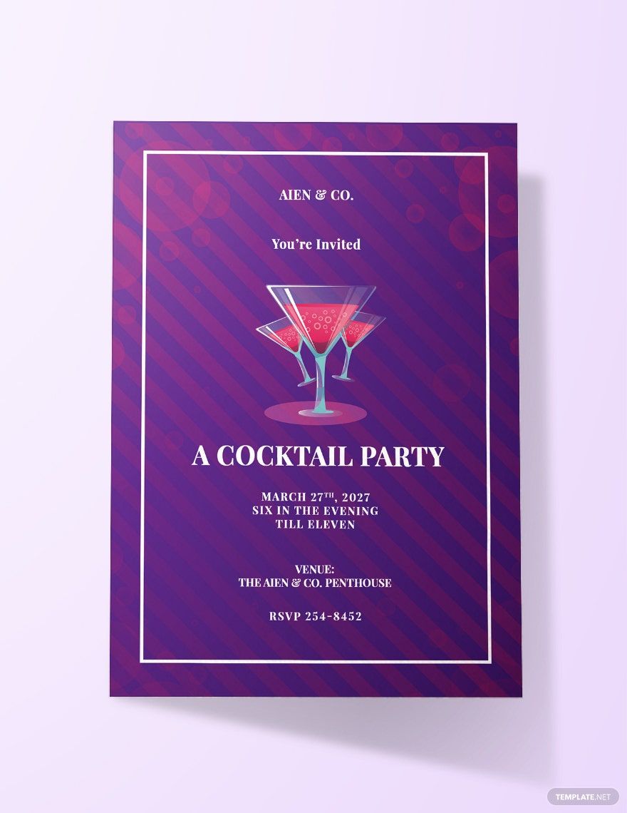 Corporate Cocktail Invitation Template