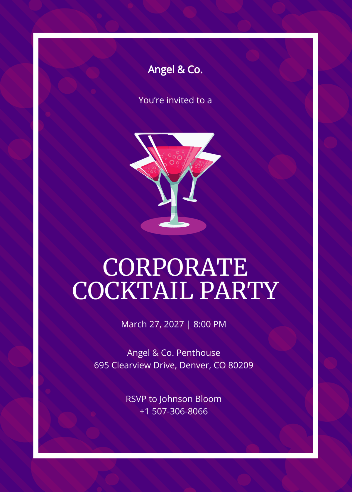 Free Corporate Cocktail Invitation Template