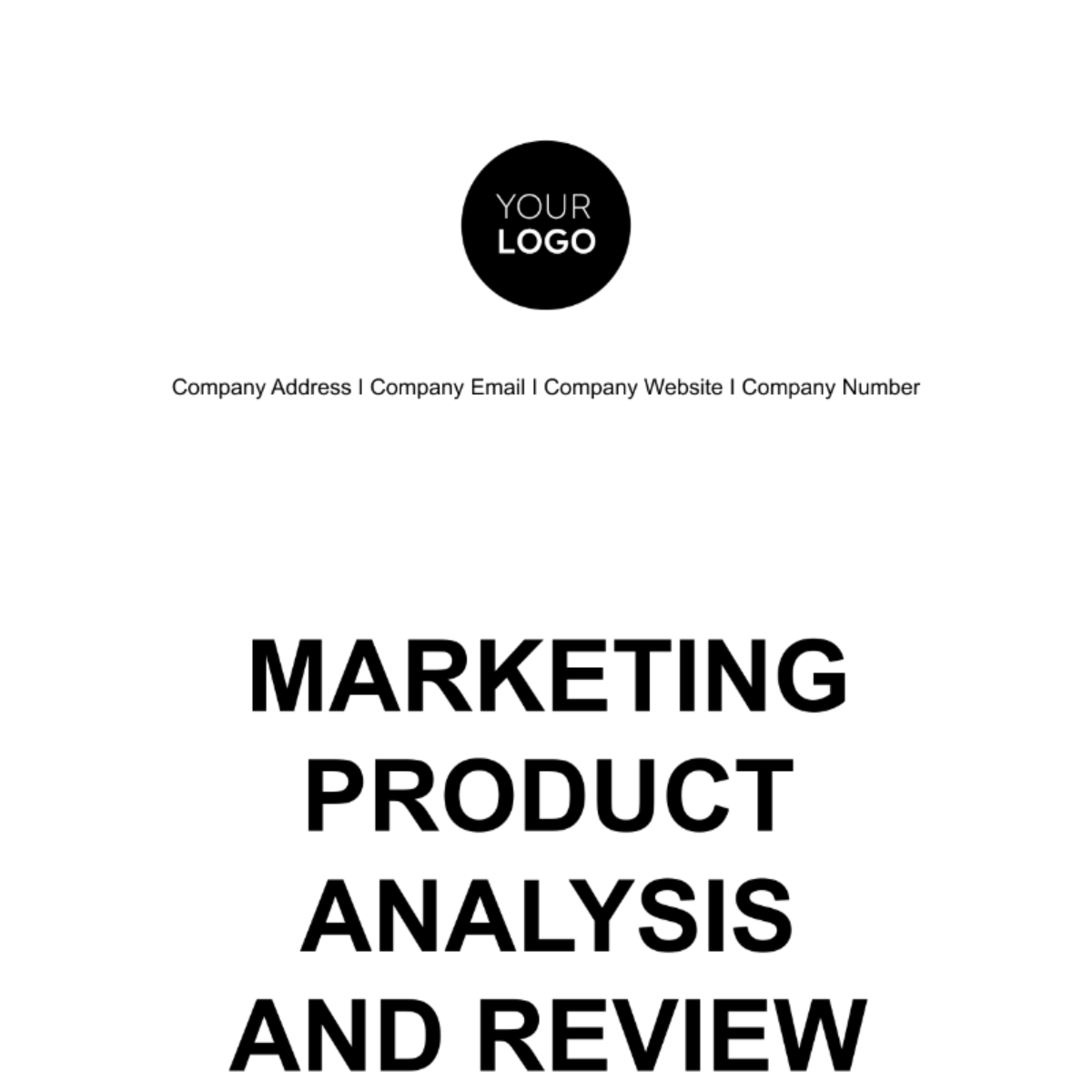 Marketing Product Analysis and Review Template