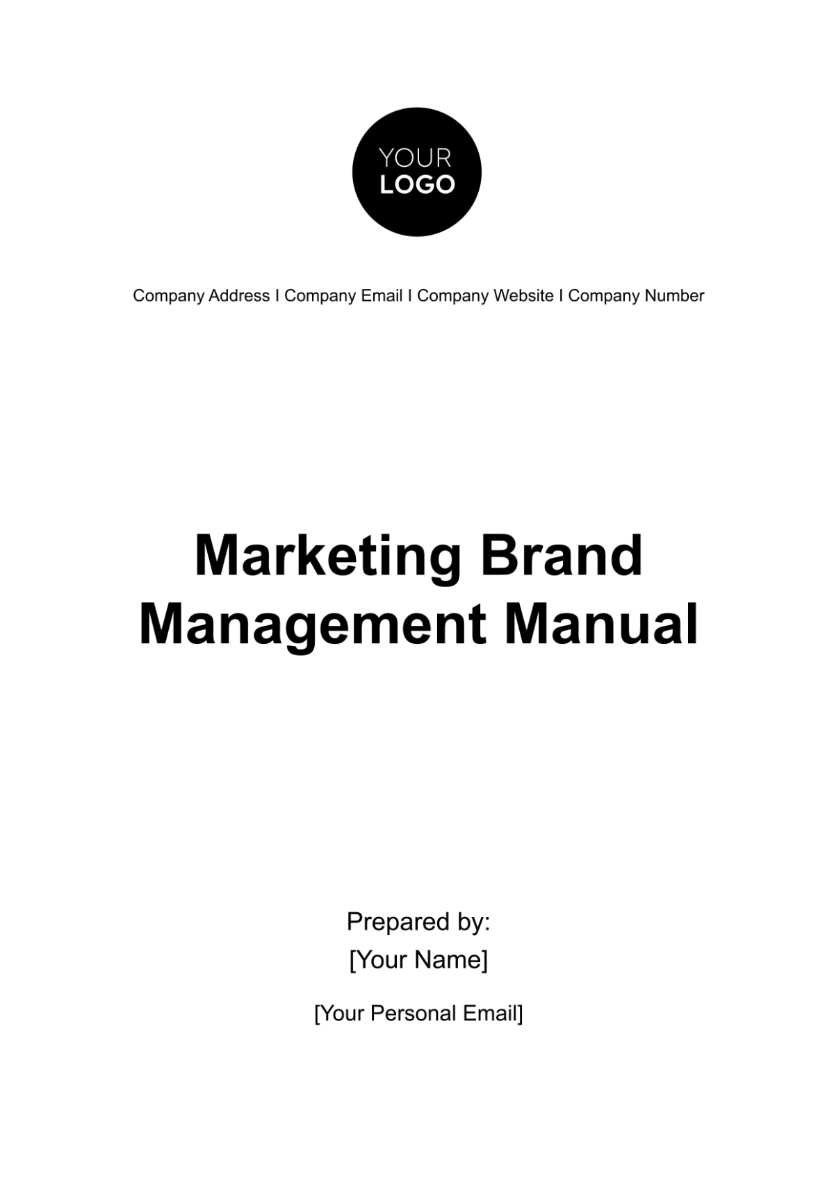 Marketing Brand Management Manual Template - Edit Online & Download