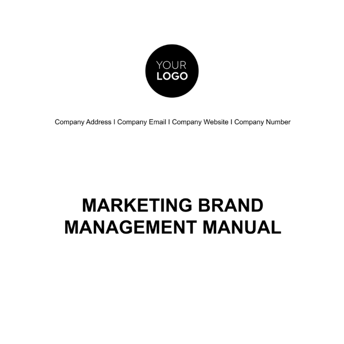 Marketing Brand Management Manual Template