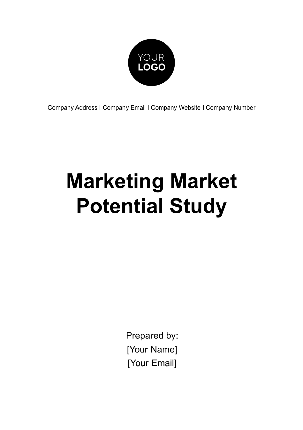 Marketing Market Potential Study Template