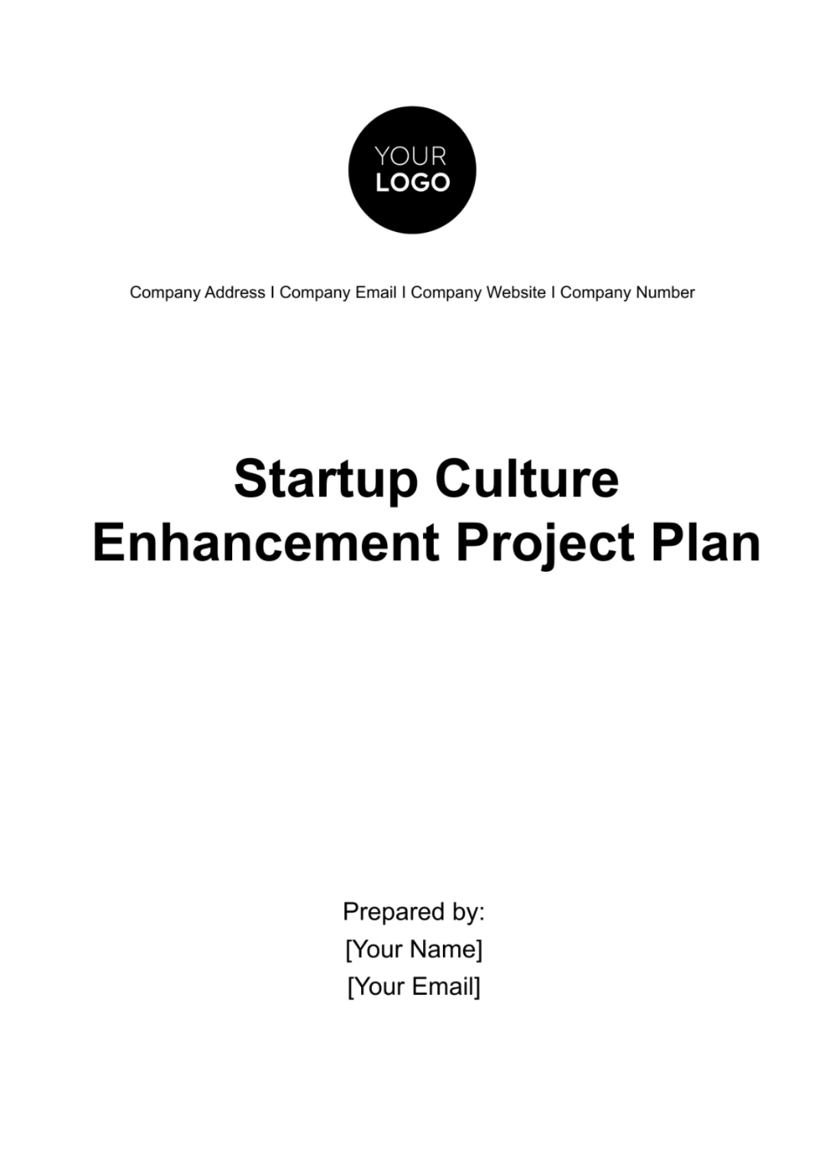 Free Startup Culture Enhancement Project Plan Template