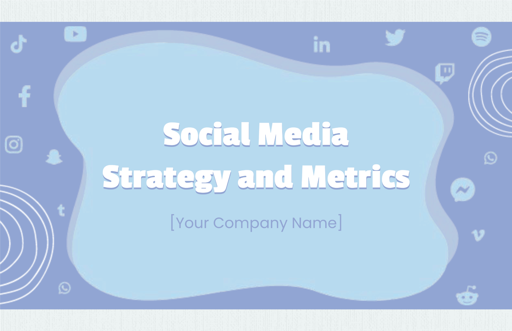 Social Media Strategy and Metrics Presentation Template