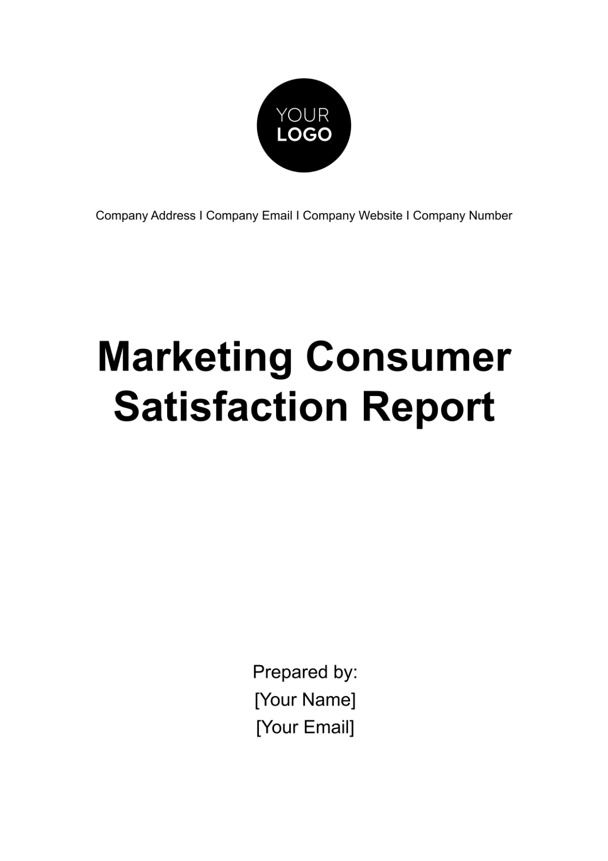 Free Marketing Consumer Satisfaction Report Template