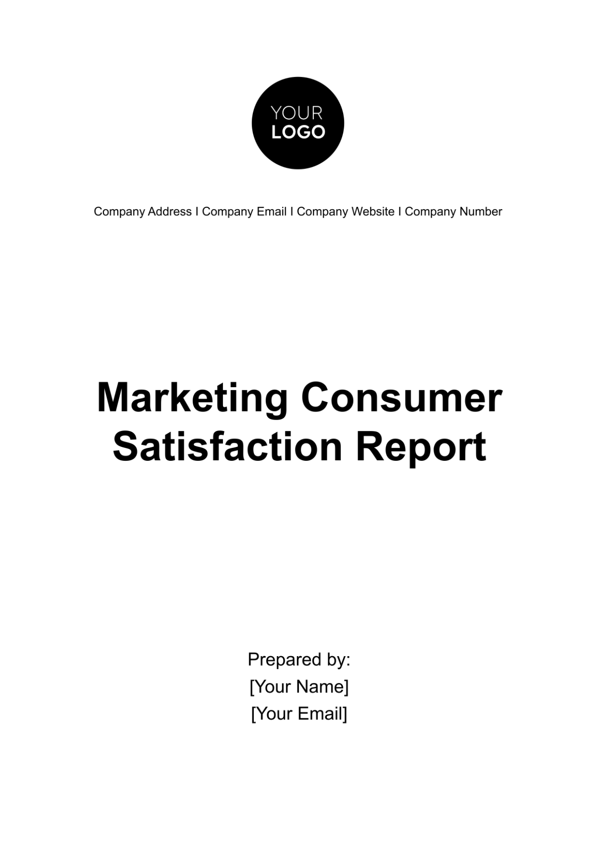 Free Marketing Consumer Satisfaction Report Template