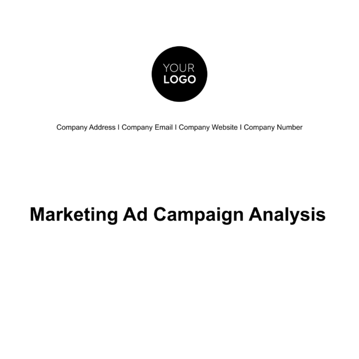 Marketing Ad Campaign Analysis Template
