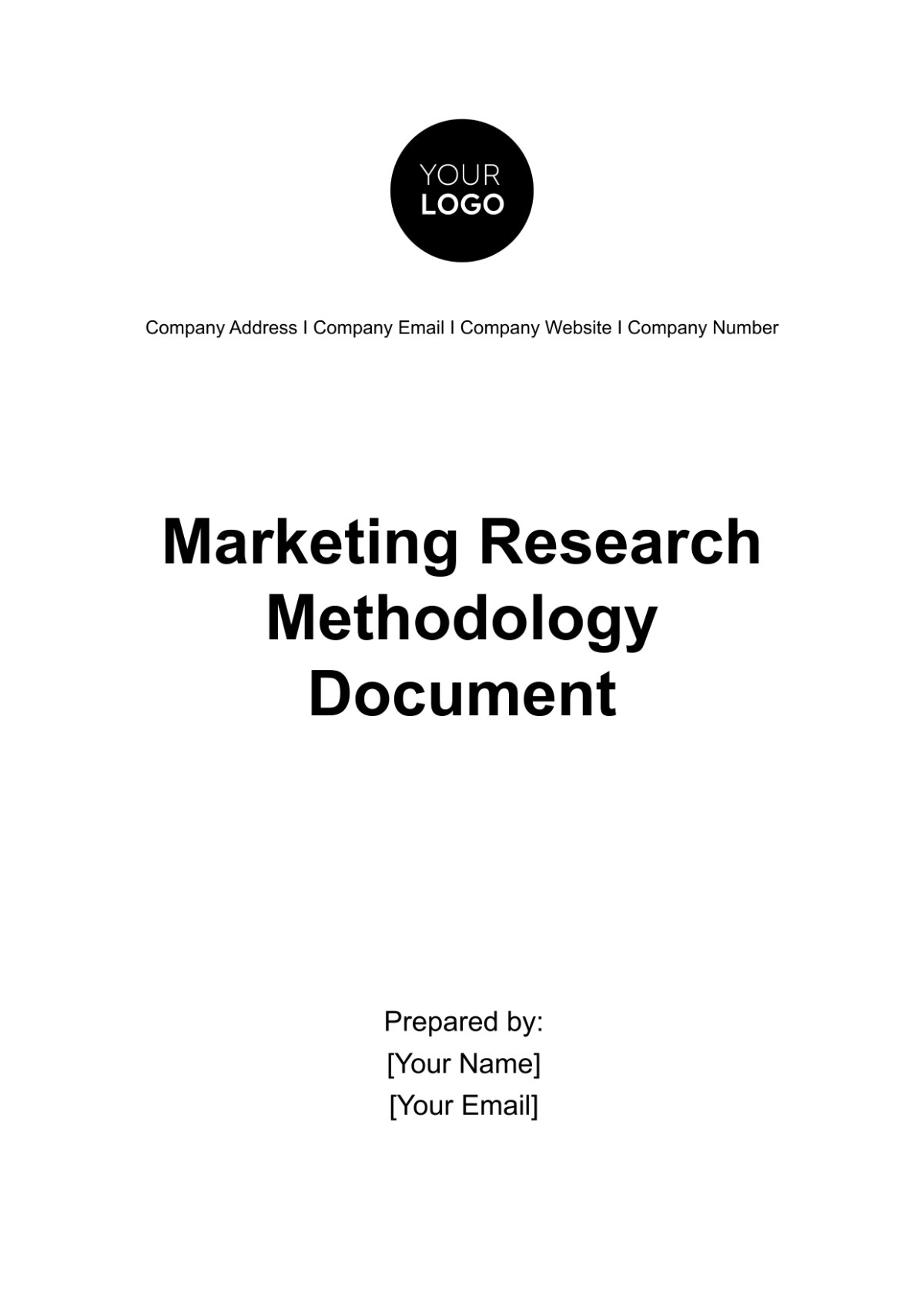 Free Marketing Research Methodology Document Template