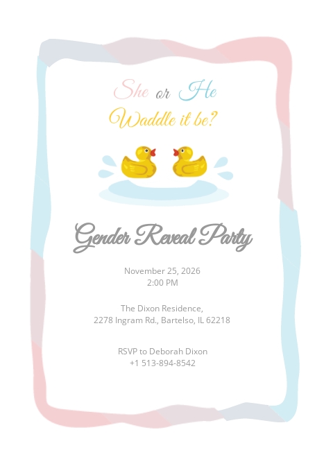 17+ FREE Gender Reveal Invitation Templates [Customize &amp; Download ...