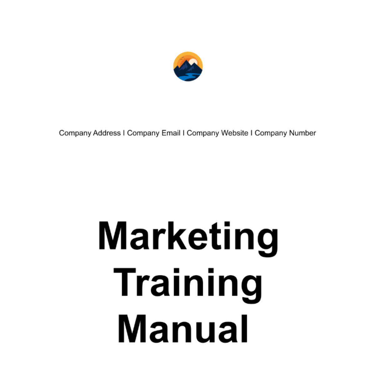 Marketing Training Manual Template