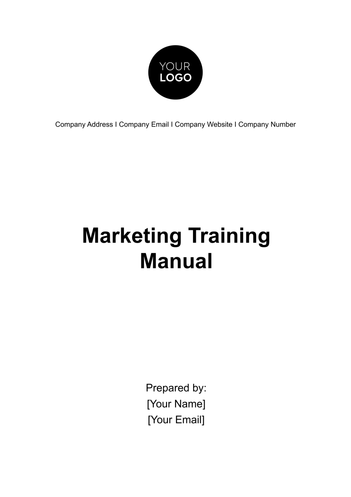 Marketing Training Manual Template - Edit Online & Download