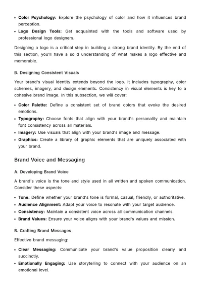 Free Marketing Brand Education Curriculum Template to Edit Online