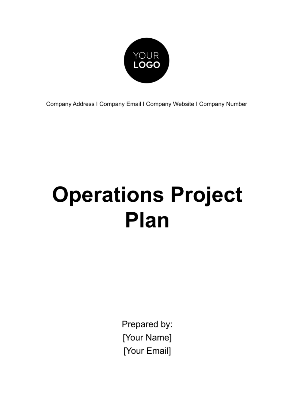 Operations Project Plan Template