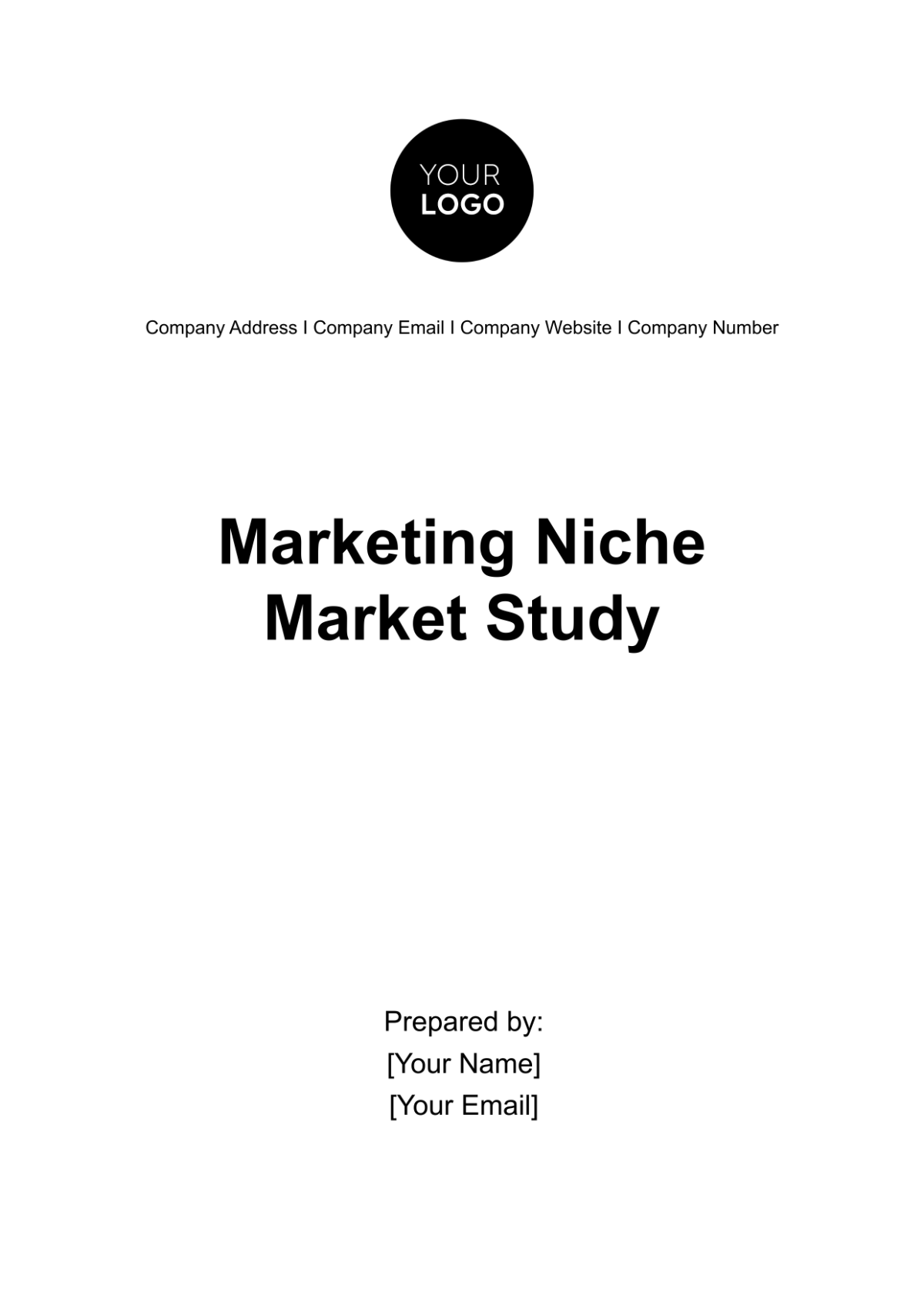 Marketing Niche Market Study Template