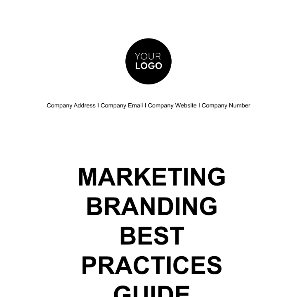 Marketing Branding Best Practices Guide Template