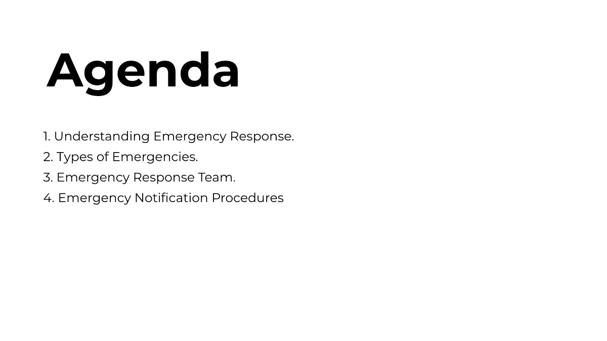Free Emergency Response Procedures Presentation Template to Edit Online