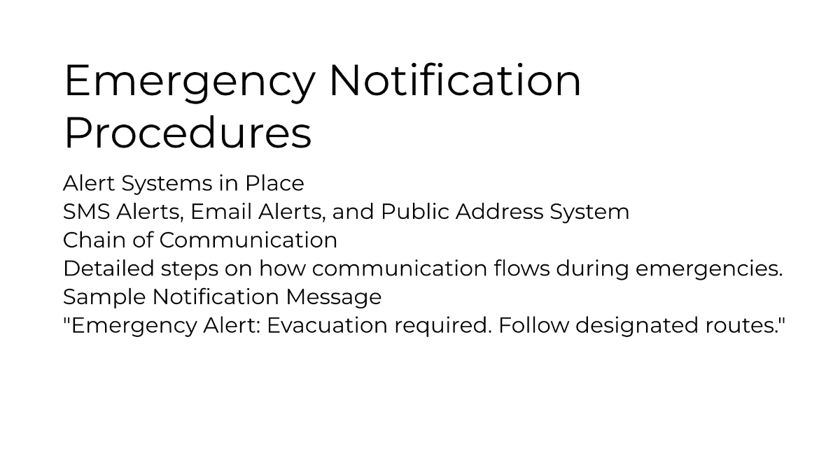 Free Emergency Response Procedures Presentation Template to Edit Online