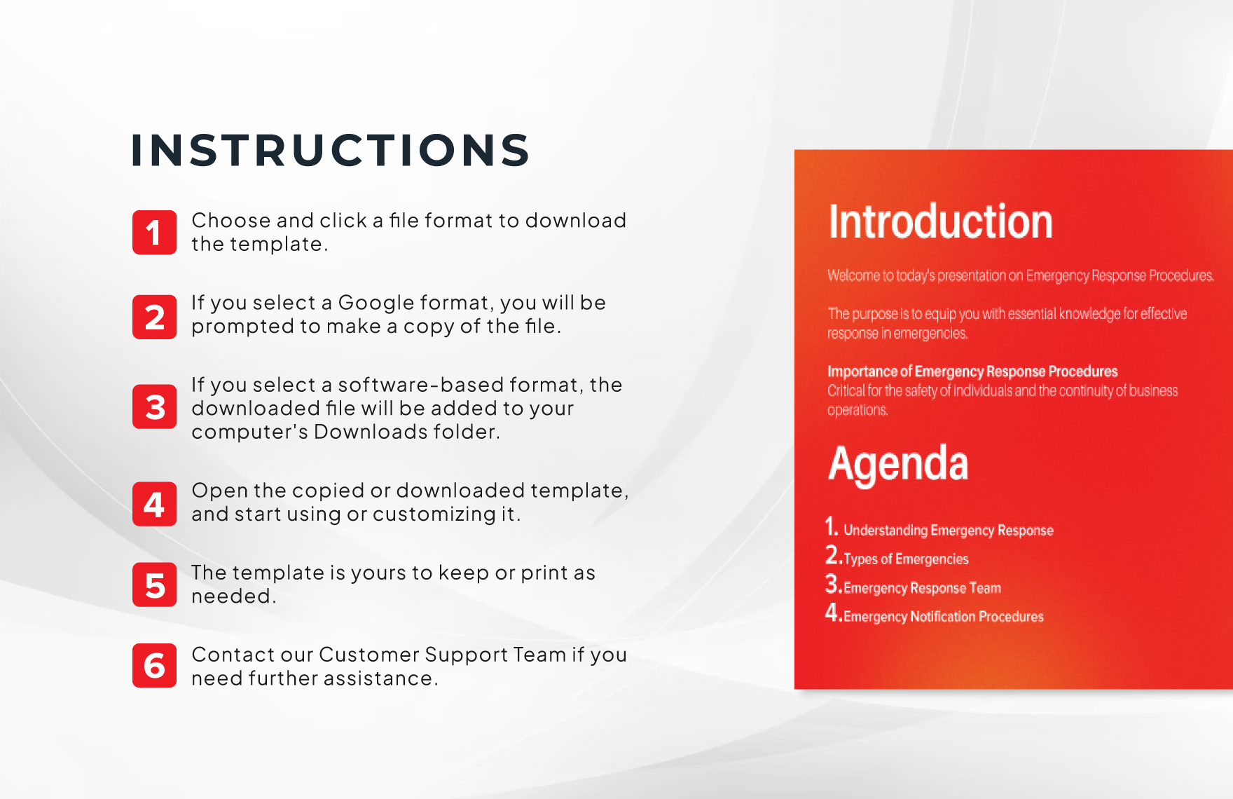 Free Emergency Response Procedures Presentation Template to Edit Online