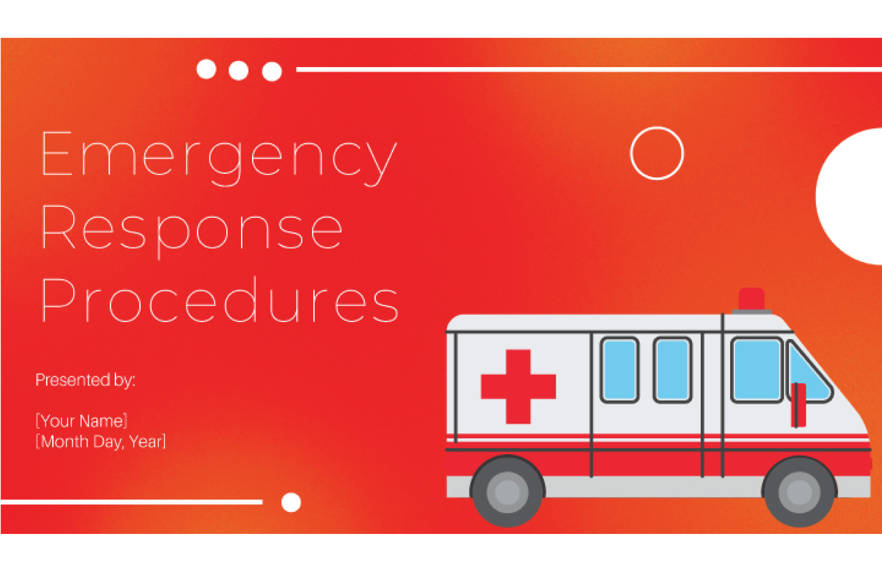 Free Emergency Response Procedures Presentation Template to Edit Online
